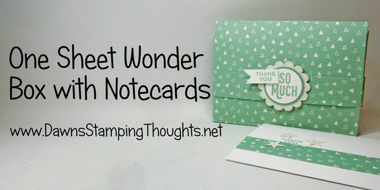 One Sheet Wonder Note Cards and Box with It's My Party Designer paper from Stampin'Up!