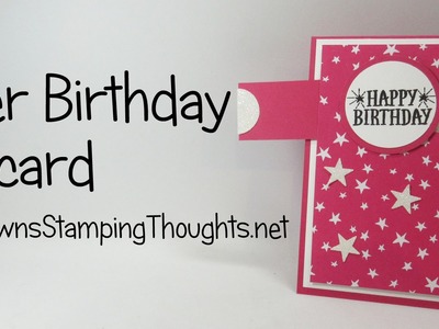 Slider Birthday card with It's My Party Designer paper from Stampin'Up!