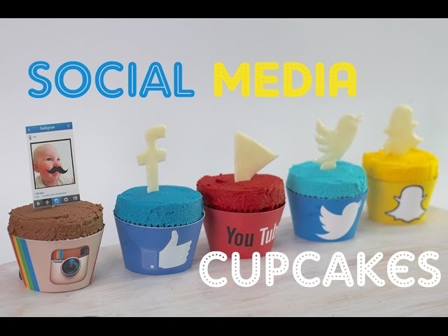 SOCIAL MEDIA CUPCAKES | Instagram, Snapchat, Facebook, YouTube & Twitter - In CAKE form!
