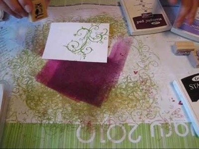 Stampin UP emboss resist Birthday Card part 1