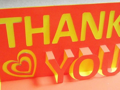 Thank you pop up card - learn how to make a thankyou popup card from template - EzyCraft