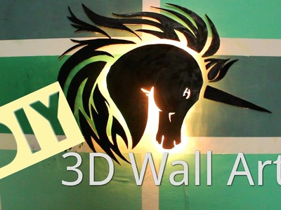 3D unicorn wall art