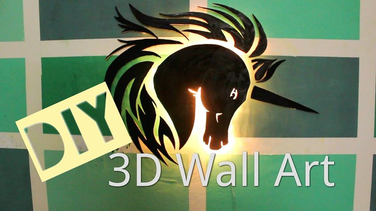 3D unicorn wall art