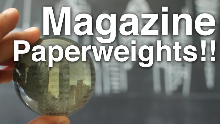 DIY Magazine Cut Out Paperweight!!