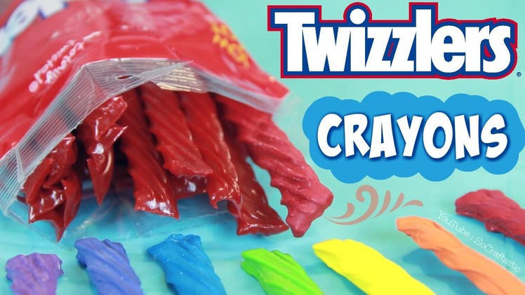 DIY Twizzlers Crayons. How to make a Candy Shaped Crayon