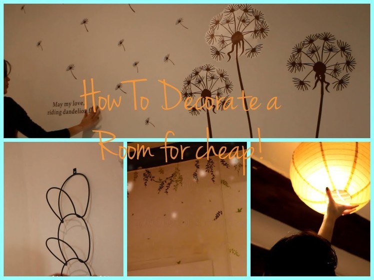 How to decorate a room for cheap ♥