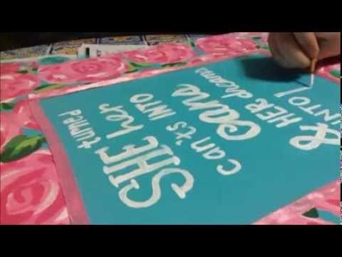 Lilly Pulitzer Canvas Painting (Sped Up)