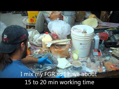 Making fiberglass wall sconces .wmv