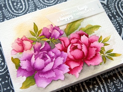 No-Line Watercoloring with Altenew Flower Stamps