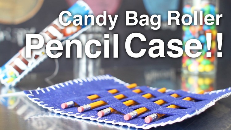 Recycled Candy Bag Roller Pencil Case!!