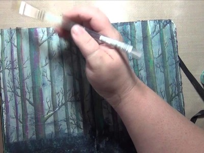 Trees Art Journal Page - Mixed Media - How To