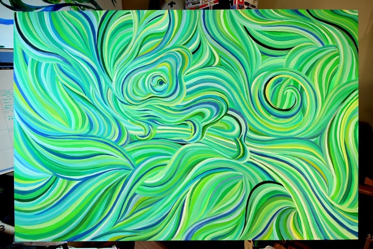 Abstract Chameleon Acrylic Painting ^_^