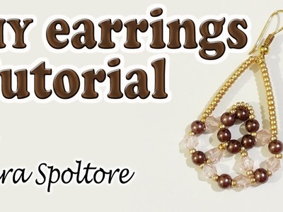 BeadsFriends: DIY earrings for beginners - Beaded earring tutorial - DIY jewelry