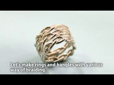 Braided free size ring with PMC Flex