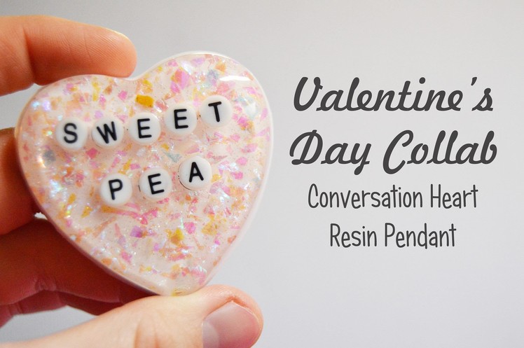 Conversation Heart Resin Pendant | Valentine's Day Collab