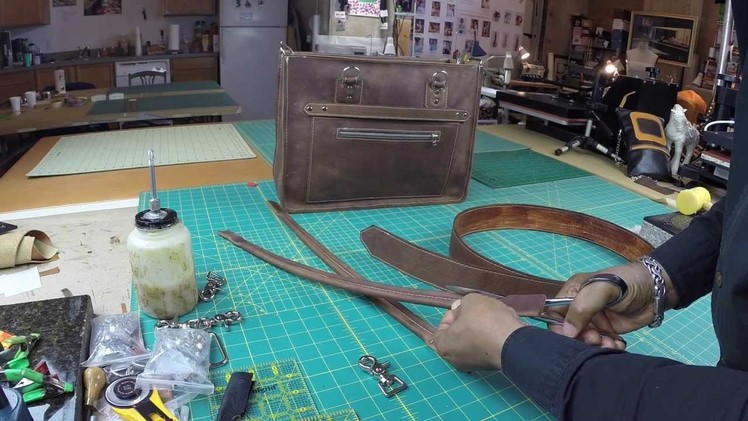 How To Make A Leather Bag Without  Lining Part 2