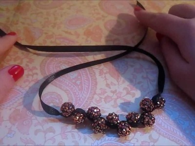 How to make a zig zag shamballa bracelet using ribbon. DIY #5