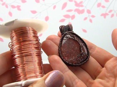 How to Oxidize Bare Copper Jewelry Demo.Tutorial (Wire Wrapped Pendant)