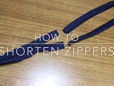 How to shorten a Zipper