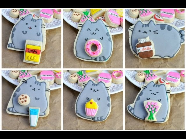 PUSHEEN CAT COOKIES WITH FOOD COOKIES, HANIELA'S