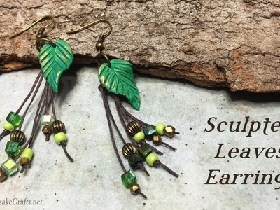 Sculpted Leaves Earrings Tutorial