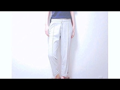 Sewing + DIY Zipper Fly Pants. Cigarette Trousers