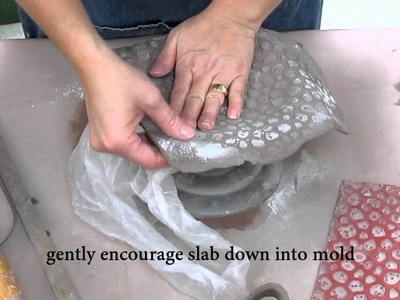 Textured Slab Plate over a Plaster Mold - Ceramics II