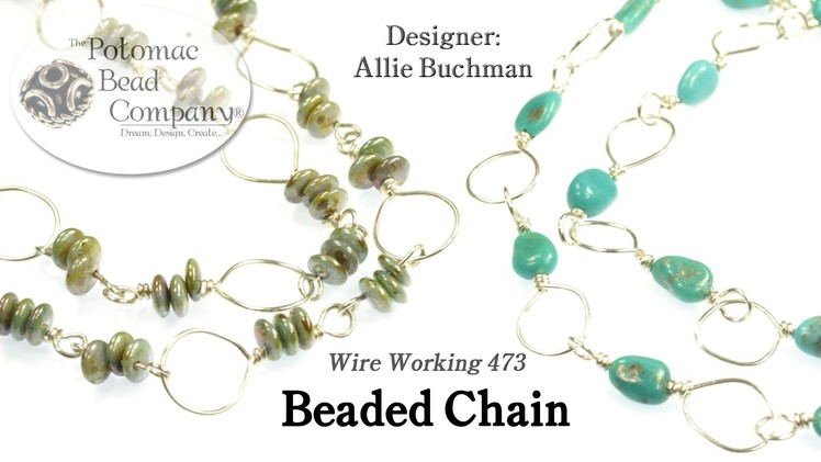 Wire Beaded Chain Necklaces
