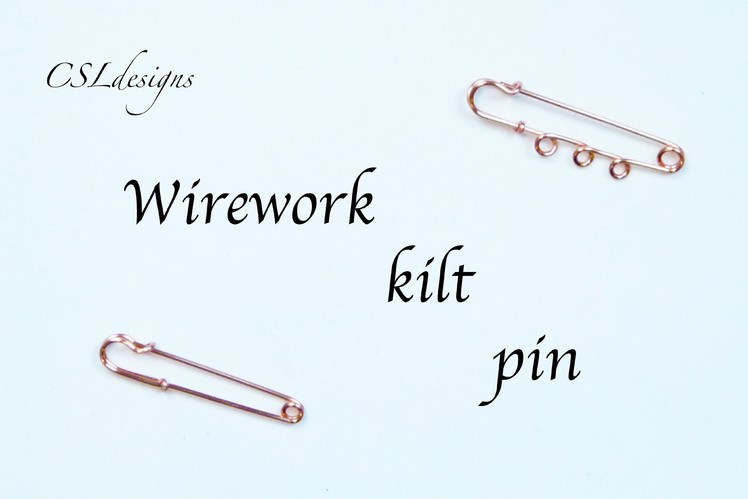 Wirework kilt pin