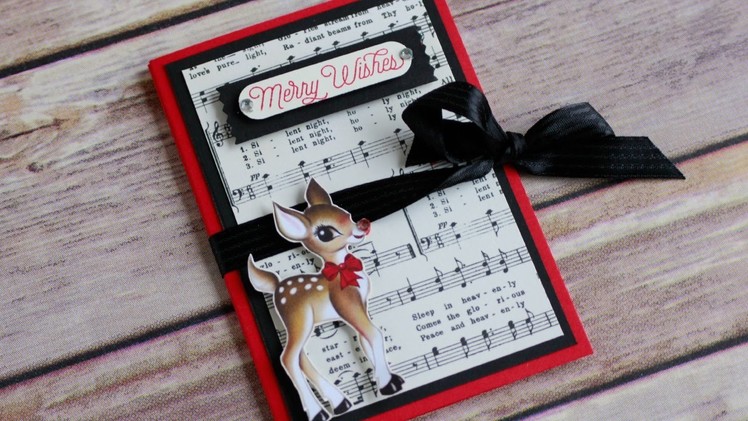 12 Days of Christmas Series Day 8: Fancy Fold Reindeer Gift Card Holder