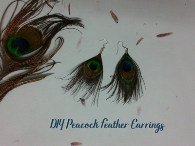 DIY Peacock Feather Earrings | Jewelry Series | Craftziners # 15