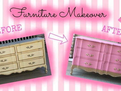 Ep. 2 - Just a Girl and her Paintbrush: Furniture Makeover French Provincial Dresser