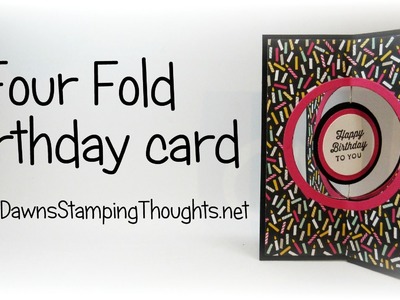 Four Fold Birthday card with Stampin'Up! products