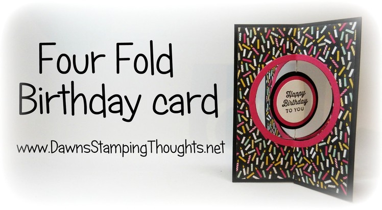 Four Fold Birthday card with Stampin'Up! products