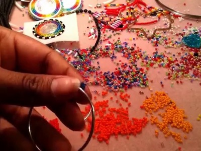 How To Ladder Stitch A Beaded Hoop Earring by Beading It Real.