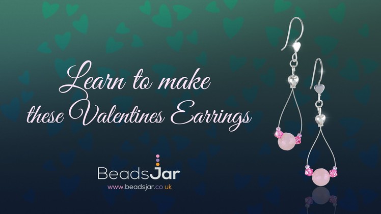 Learn how to make these rose quartz Valentine's earrings!