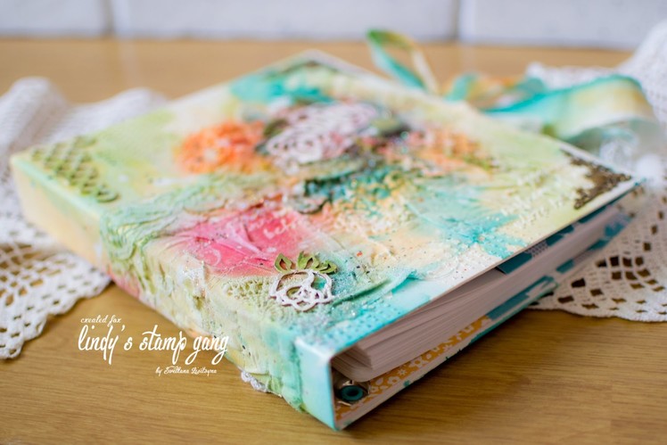Mixed media cover for diary