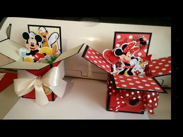 Pop Up Box Cards Disney Mickey Minnie Tutorial