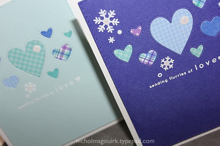 Simon Says Stamp January Card Kit | Flurries of Love Cards