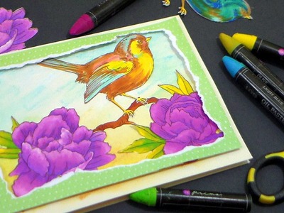 TORN FRAME Technique Card with SPRING Colors! (warning: chatty!)
