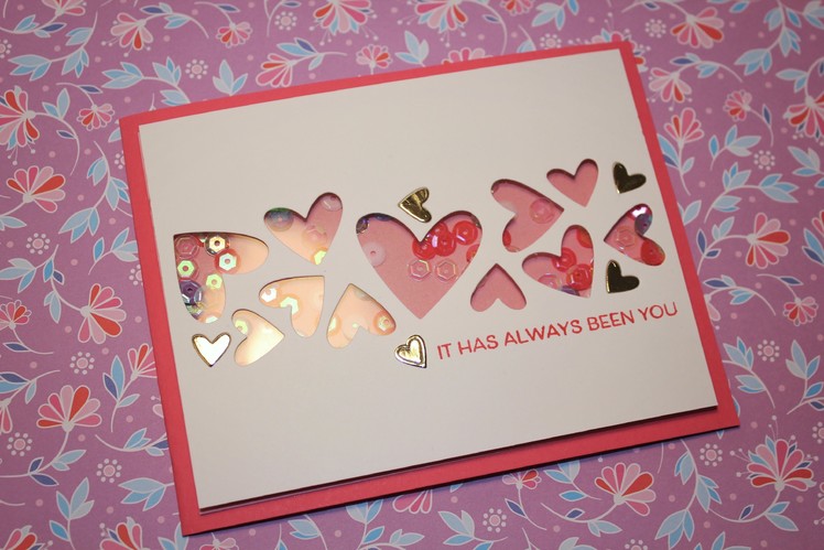 Valentine's Day card 6 - simple CAS shaker card