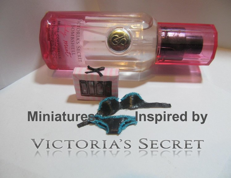 Victoria's Secret Inspired Polymer Clay and Fabric Dollhouse Miniatures