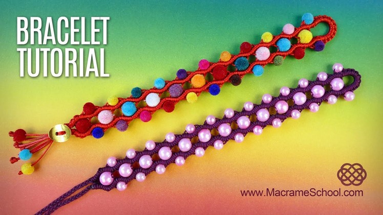 Bubbly Wave Bracelet Tutorial | Macrame School