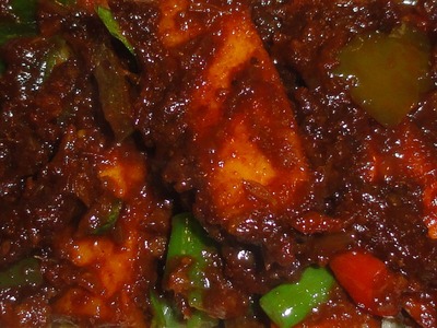 Chilli Paneer (Vegetarian Recipe) a milder; but very tasty version of this dinner party favourite.
