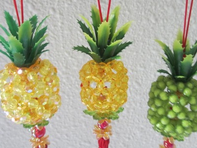 CNY TUTORIAL NO. 36 - Bead Craft (Hanging Pineapple)