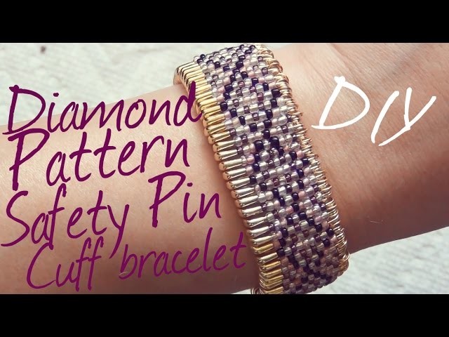 Diamond Pattern ♥ Safety Pin Cuff