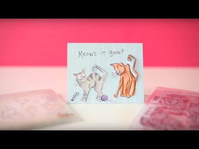 DIY Card Making with Tim Holtz Crazy Cats