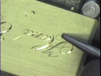 Hand Engraving Script Lettering