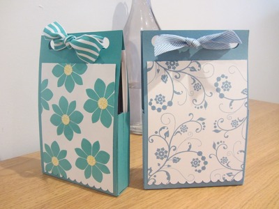 Hand made card gift box with Stampin' Up UK products.