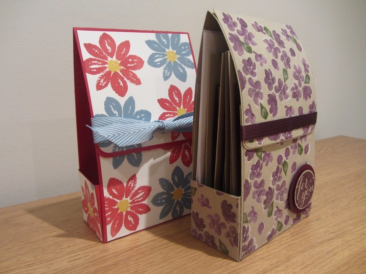 Hand Made Gift Box for Chunky Cards - Tutorial with Stampin' Up Painted Petals and Petal Potpourri
